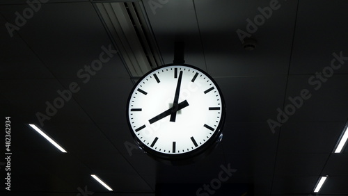 Clock at the subway station 