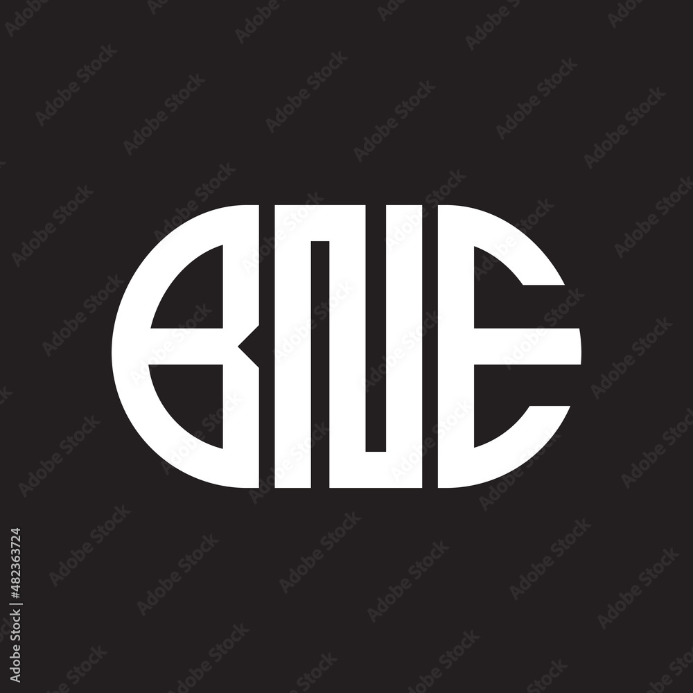 Fototapeta premium BNE letter logo design on black background. BNE