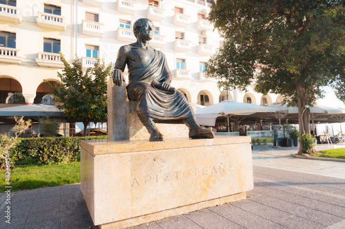 Fototapeta Naklejka Na Ścianę i Meble -  Statue of the famous philosopher and scientist of antiquity - Aristotle