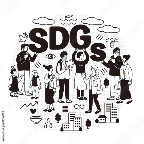 SDGsをイメージしたシンプルなイラスト