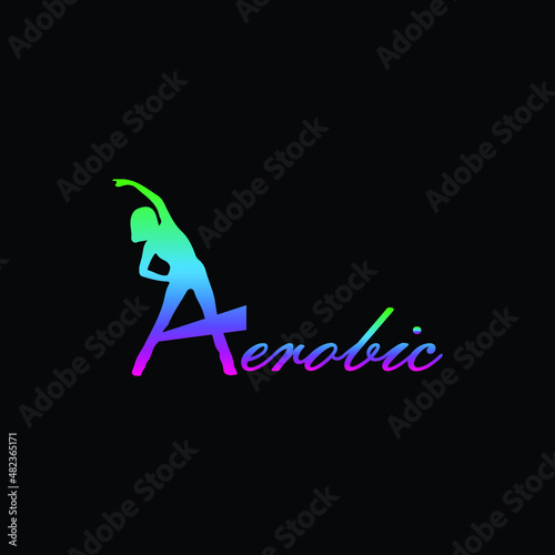Aerobic club logo vector image

