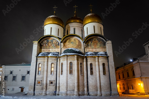 Beautiful Orthodox churches on the territory of Moscow Kremlin
