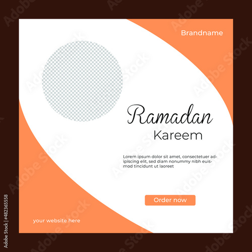 Ramadan Kareem restoring social media post template