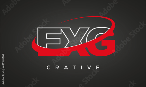 EXG letters creative technology logo design photo