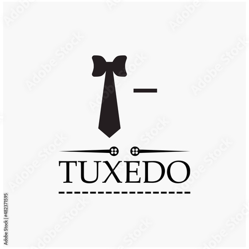 Tuxedo logo icon vector design template illustration