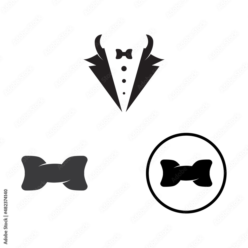 Tuxedo logo icon vector design template illustration Tuxedo logo icon vector design template illustration