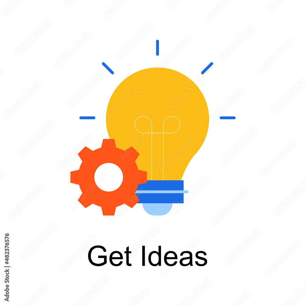 Get Ideas vector Flat Icon Design illustration. Home Improvements Symbol on White background EPS 10 File Get Ideas vector Flat Icon Design illustration. Home Improvements Symbol on White background EPS 10 File