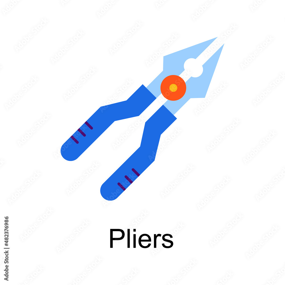 Pliers vector Flat Icon Design illustration. Home Improvements Symbol on White background EPS 10 File Pliers vector Flat Icon Design illustration. Home Improvements Symbol on White background EPS 10 File