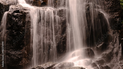 Long exposure Sa Lad Dai Waterfall located in Ban Na District, Nakhon Nayok, Thailand.