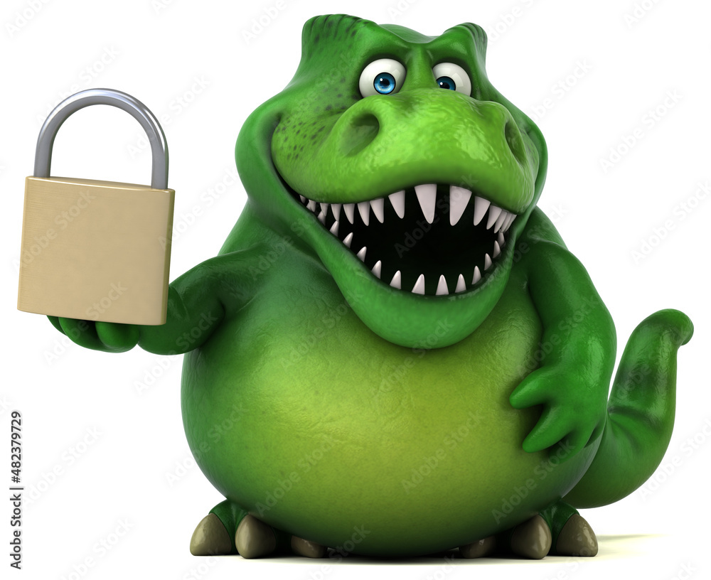Fototapeta premium Fun dinosaur - 3D Illustration