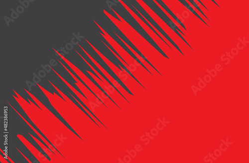Abstract background with red spikes and jagged line pattern and some copy space area