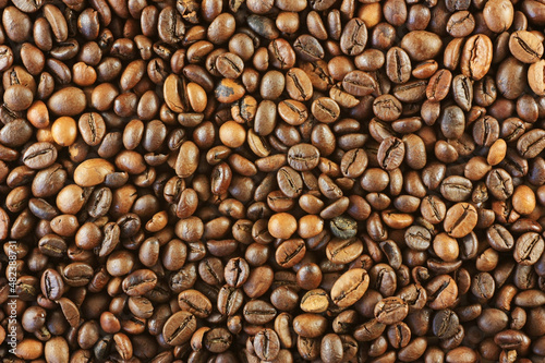 Brown coffee beans for making coffee