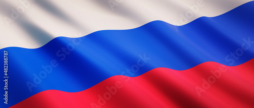 Free Download Waving flag of Russia - Flag of Russian federation - 3D illustration	
 - GFXLoad