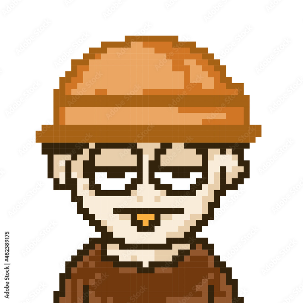 Fototapeta premium male character bored with pixel style
