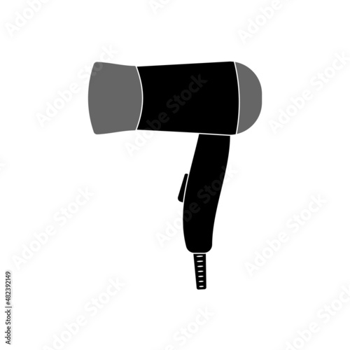 A hair dryer icon for fast drying hair on a white background.
