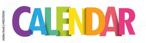 CALENDAR colorful vector typography banner