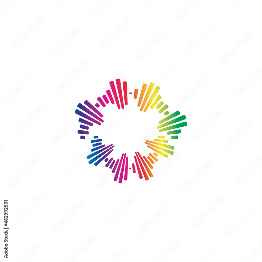 Obraz premium Sound waves vector illustration design