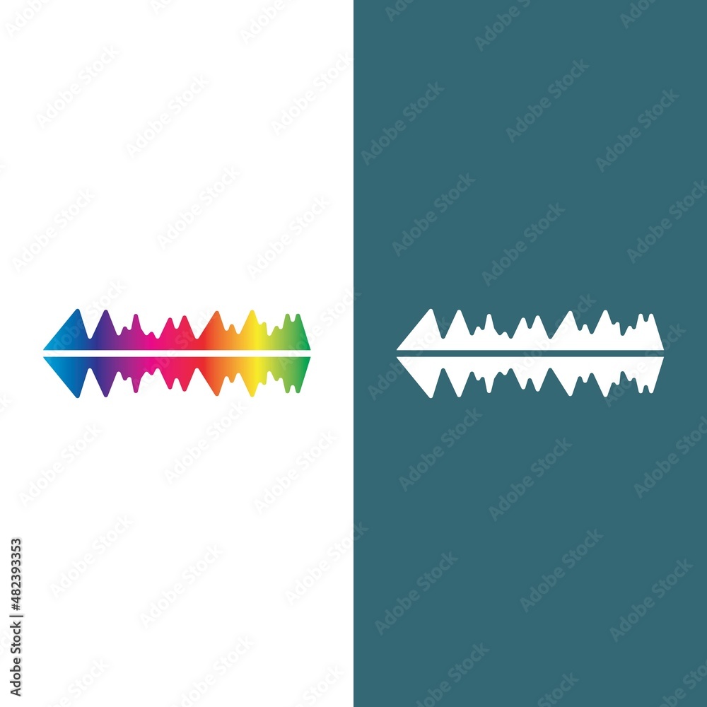 Obraz premium Sound waves vector illustration design