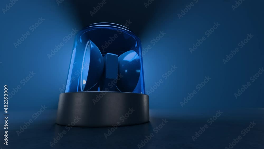 Loop blue emergency flasher with volume light Loop blue emergency flasher with volume light