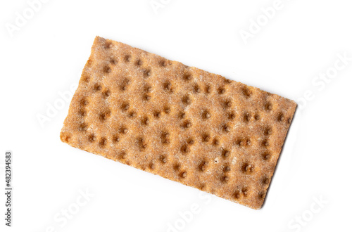 Rye crispbread isolated on a white background.