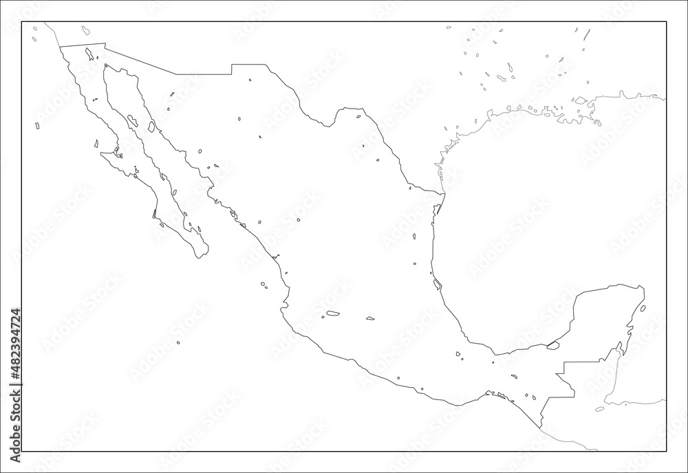 メキシコの地図です。