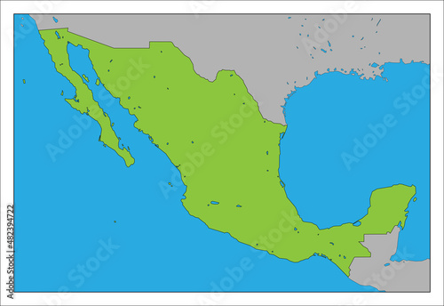 メキシコの地図です。