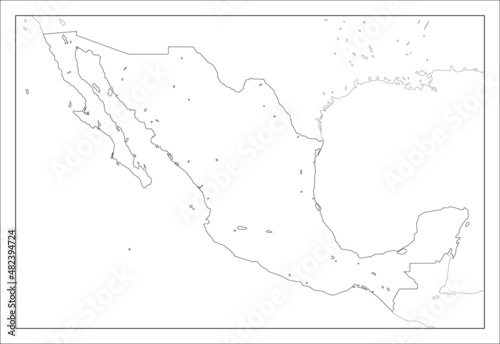 メキシコの地図です。