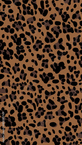 Leopard skin pattern design for print seamless