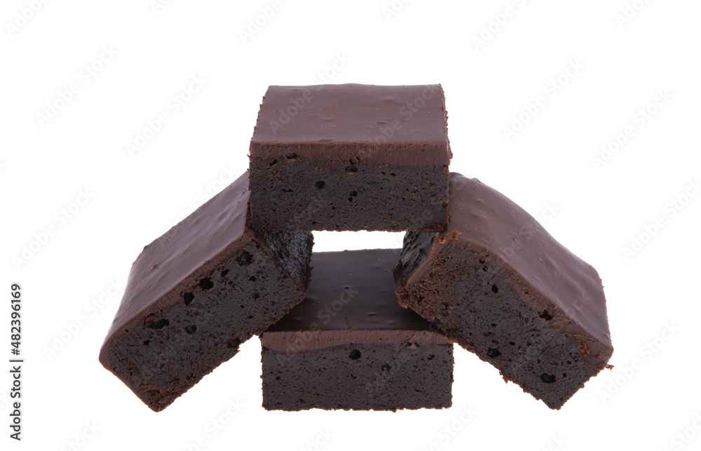 chocolate american brownie isolated chocolate american brownie isolated