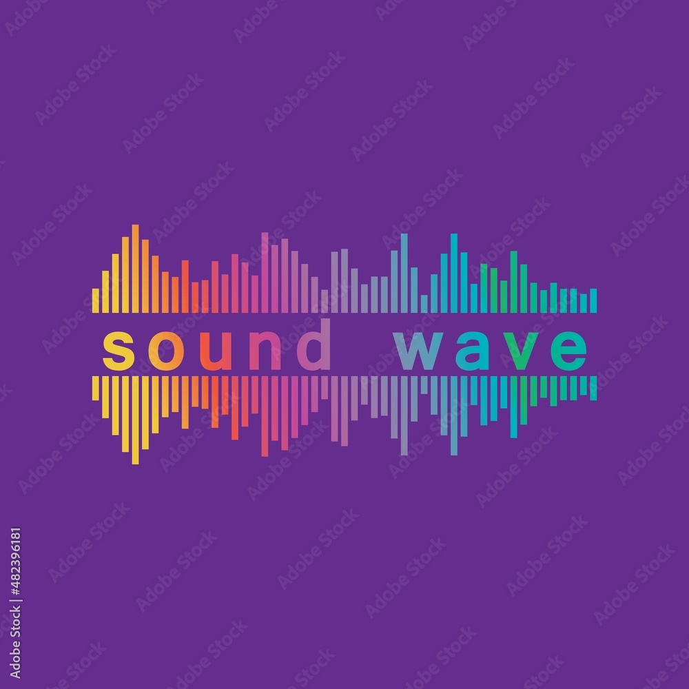 Sound waves vector illustration design