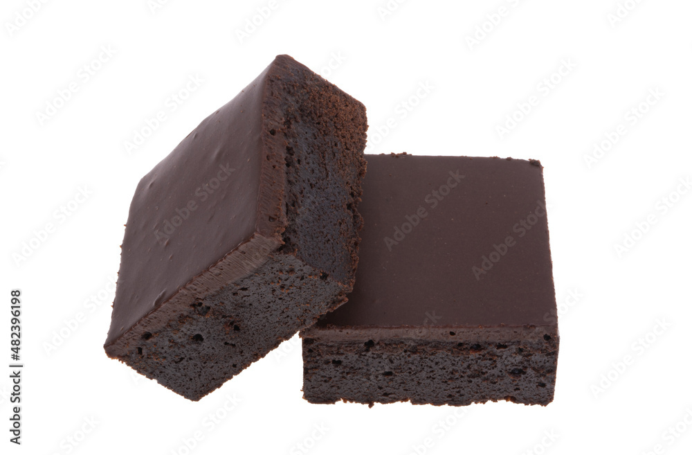 chocolate american brownie isolated chocolate american brownie isolated