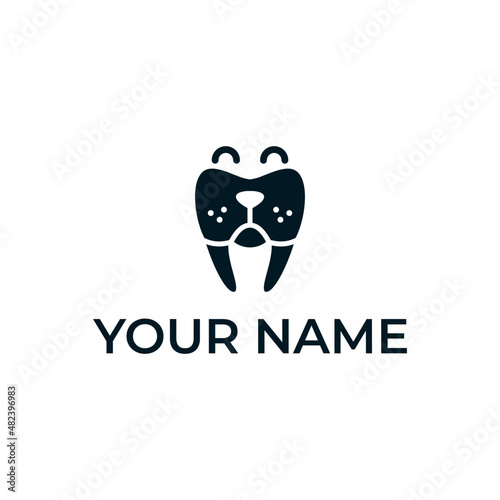 Walrus Dental Logo Design Vector