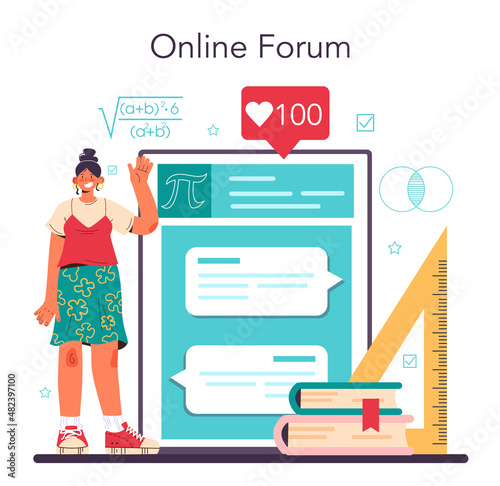 Mathematician online service or platform. Mathematician use