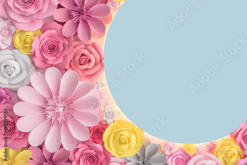 Beautiful stylish modern flower abstract background for text