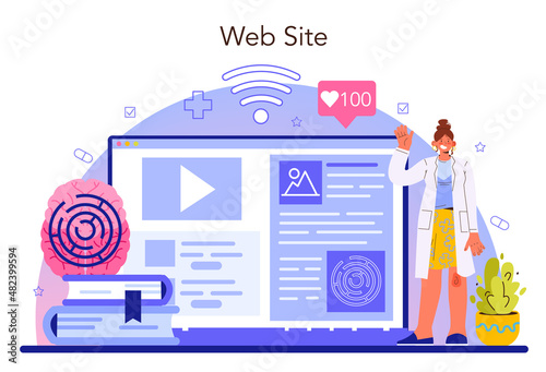 Psychologist online service or platform. Mental disease diagnostic