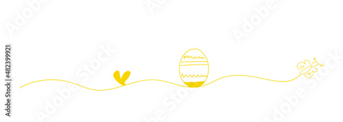 Ostern Osterei Gelb Welle Wellen Hintergrund 