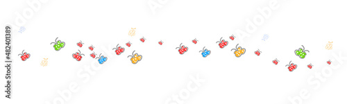 Schmetterlinge Band Banner Welle Regenbogen Bunt