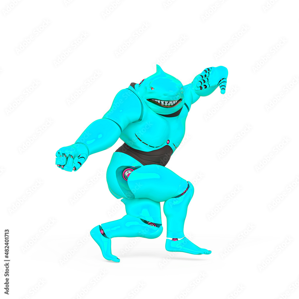 cyber shark is doing tai chi chuan pose cyber shark is doing tai chi chuan pose