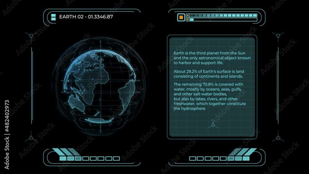 futuristic elements, stylish, animated hud elements in a sci fi setting with alpha