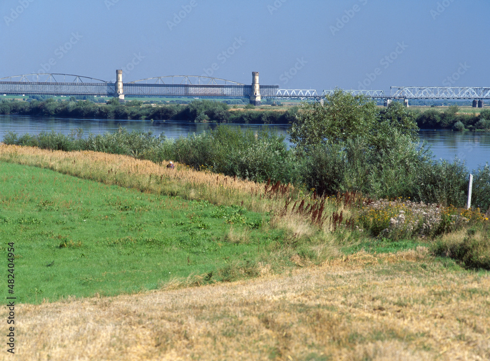 The historic bridge in Tczew on the Vistula River, Poland, Europe The historic bridge in Tczew on the Vistula River, Poland, Europe