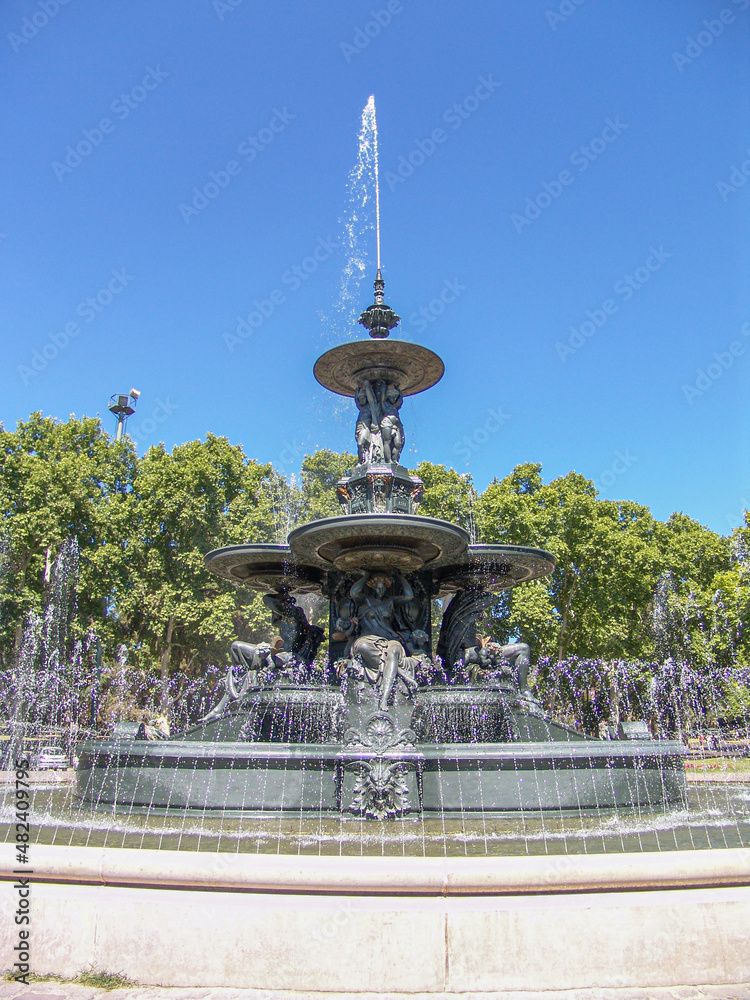 Fountain of the Americas in Mendoza, Argentina