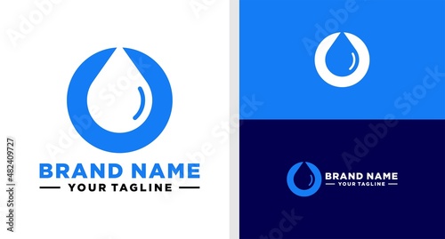 LETTER O LOGO WATER NEGATIVE SPACE EDITABLE