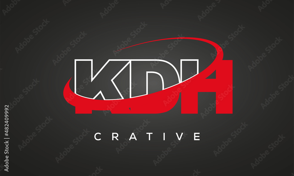 KDH letters creative technology logo design KDH letters creative technology logo design