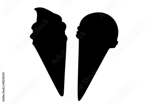 Ice cream cone. Vector image.