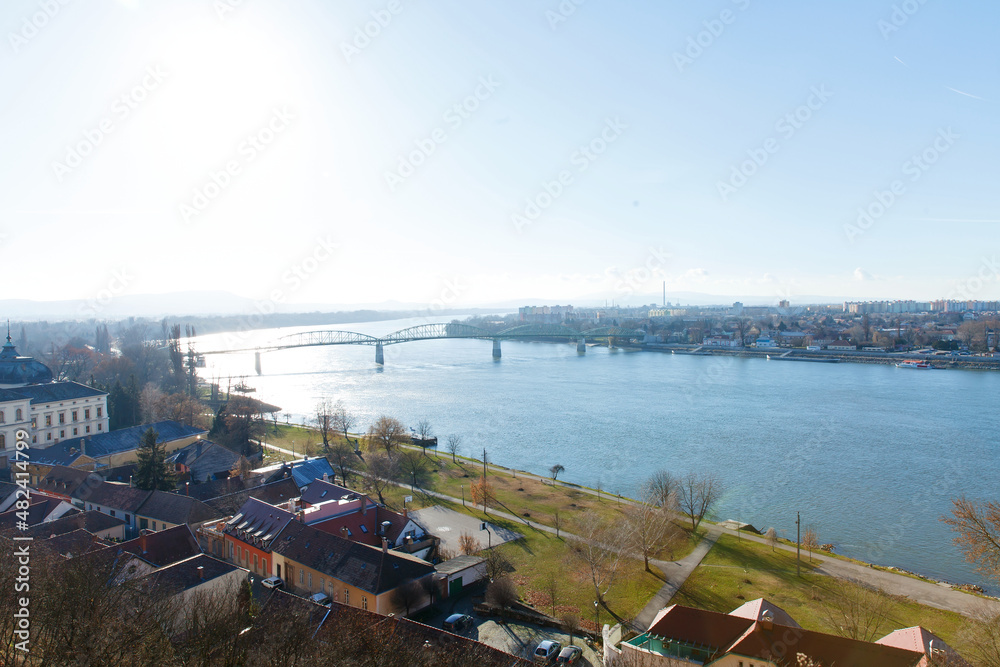 Beautiful panorama in Esztergom, Hungary