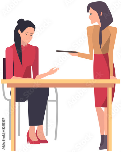 Businesspeople have project strategy planning meeting. Teamwork with business plan, creating new creative project. Meeting to discuss starting business. Colleagues discussing work in entrepreneurship