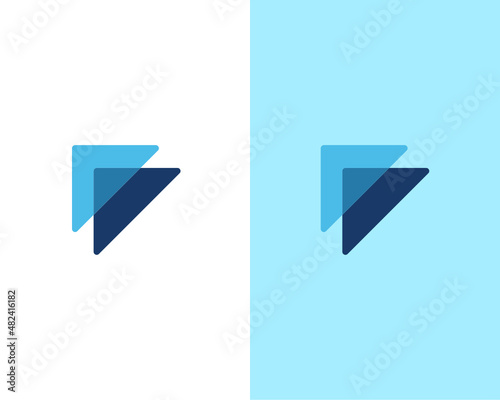 Modern Abstract Stacked Triangle Logo Template