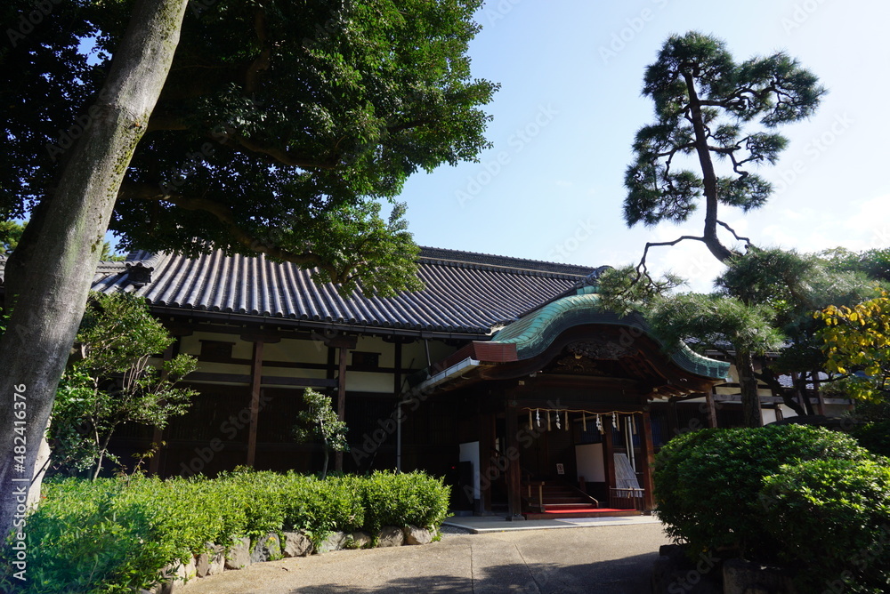 The stately office at Sumiyoshi Taisha shrine, Sumiyoshi Ward, Osaka City, Osaka Prefecture, Japan