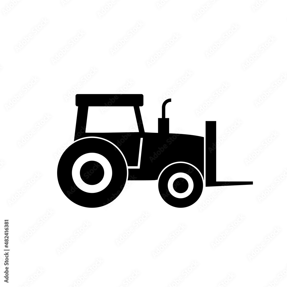 Forklift truck icon isolated on white background Forklift truck icon isolated on white background
