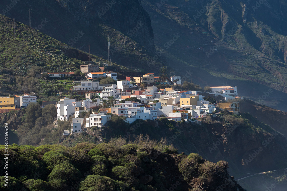 View of the town of Almaciga, Tenerife Island, Canary Islands